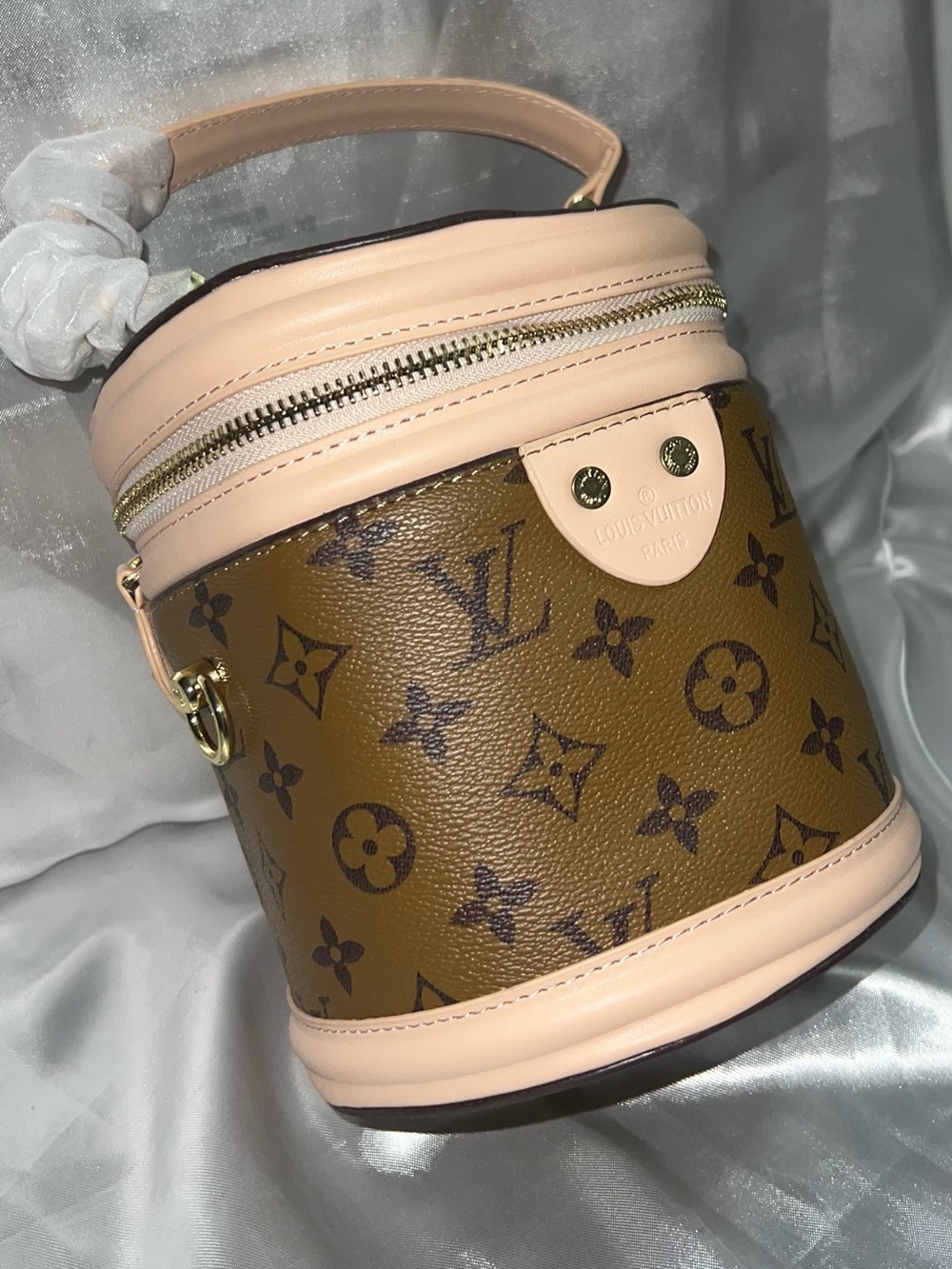Inspired Trim Monogram Canvas Vanity Bag